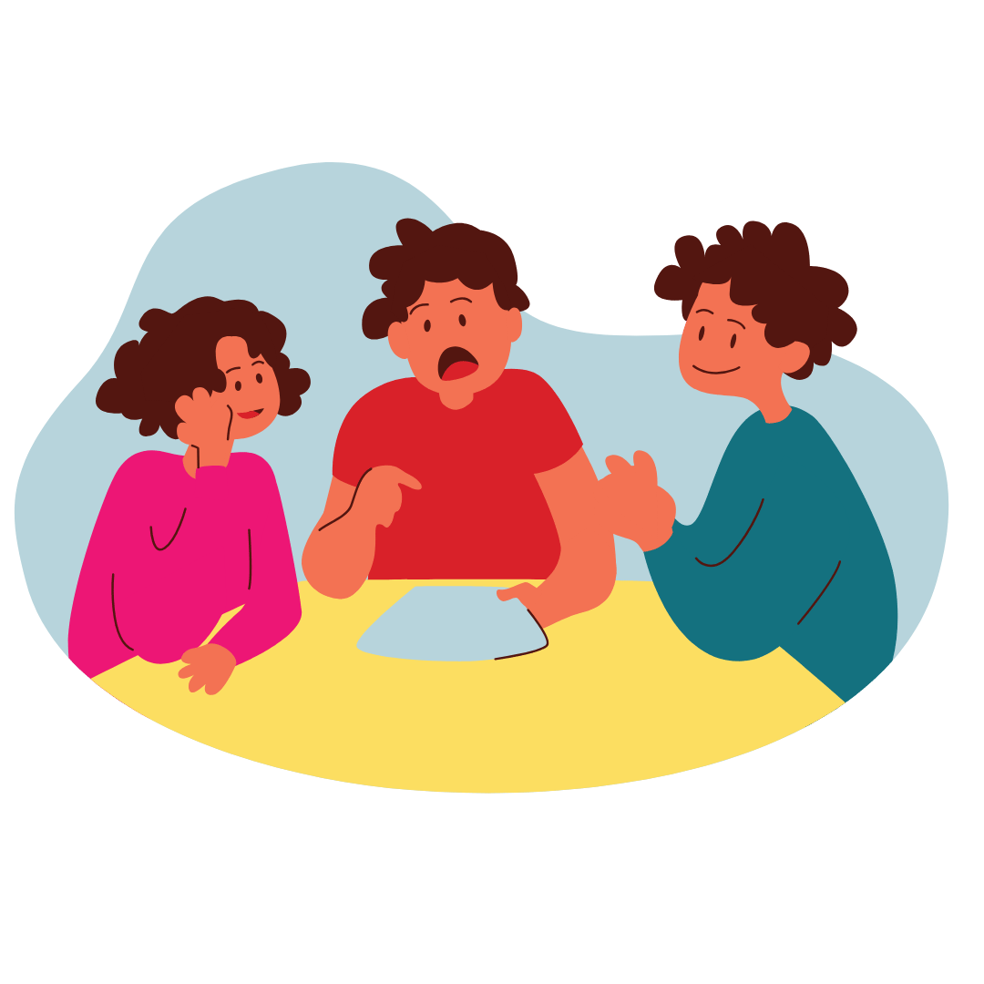 People around a table working through marketing messaging